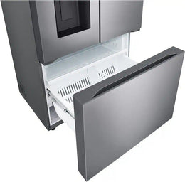 LG - 36-in Counter-Depth MAX 25.5 Cu. Ft. French Door Smart Refrigerator with Ice Plus - PrintProof Stainless Steel Look