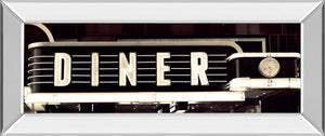 Mirrored Frame Diner By Susan Bryant 18X42 Mirror Frame Print