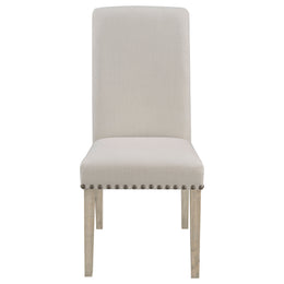 Salem Fabric Upholstered Dining Side Chair Beige (Set of 2)