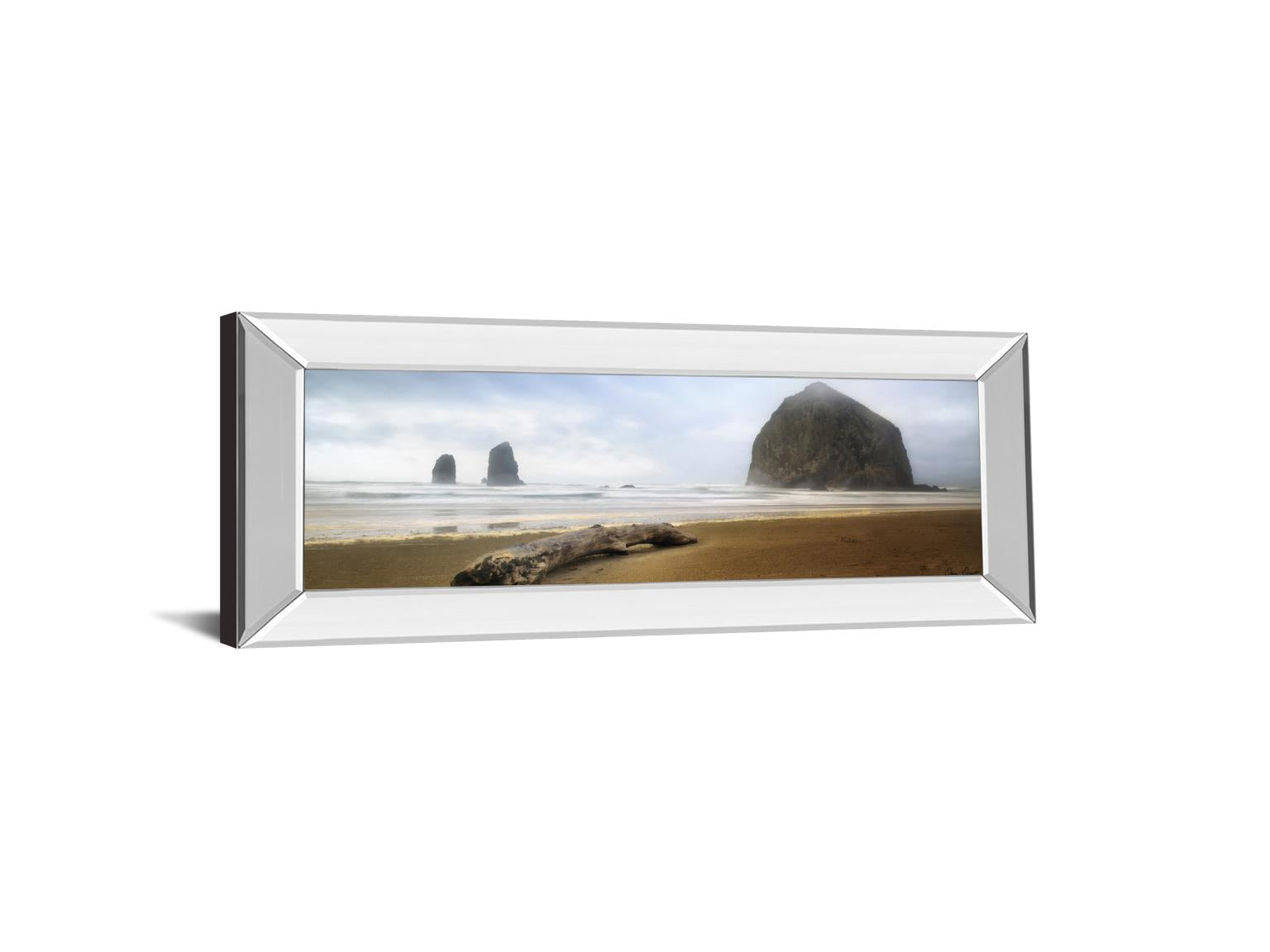 Mirrored Frame From Cannon Beach Ii By David Drost 18X42 Mirror Frame Print
