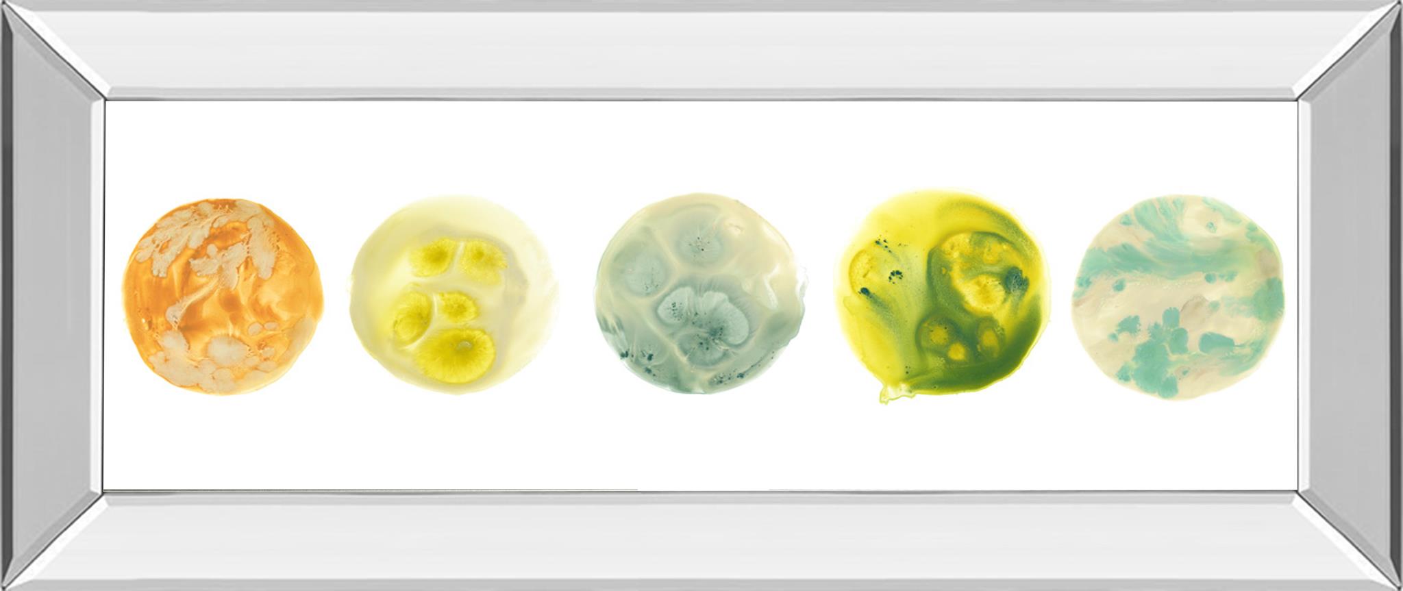 Mirrored Frame Planetary Viii By June Erica Vess 18X42 Mirror Frame Print