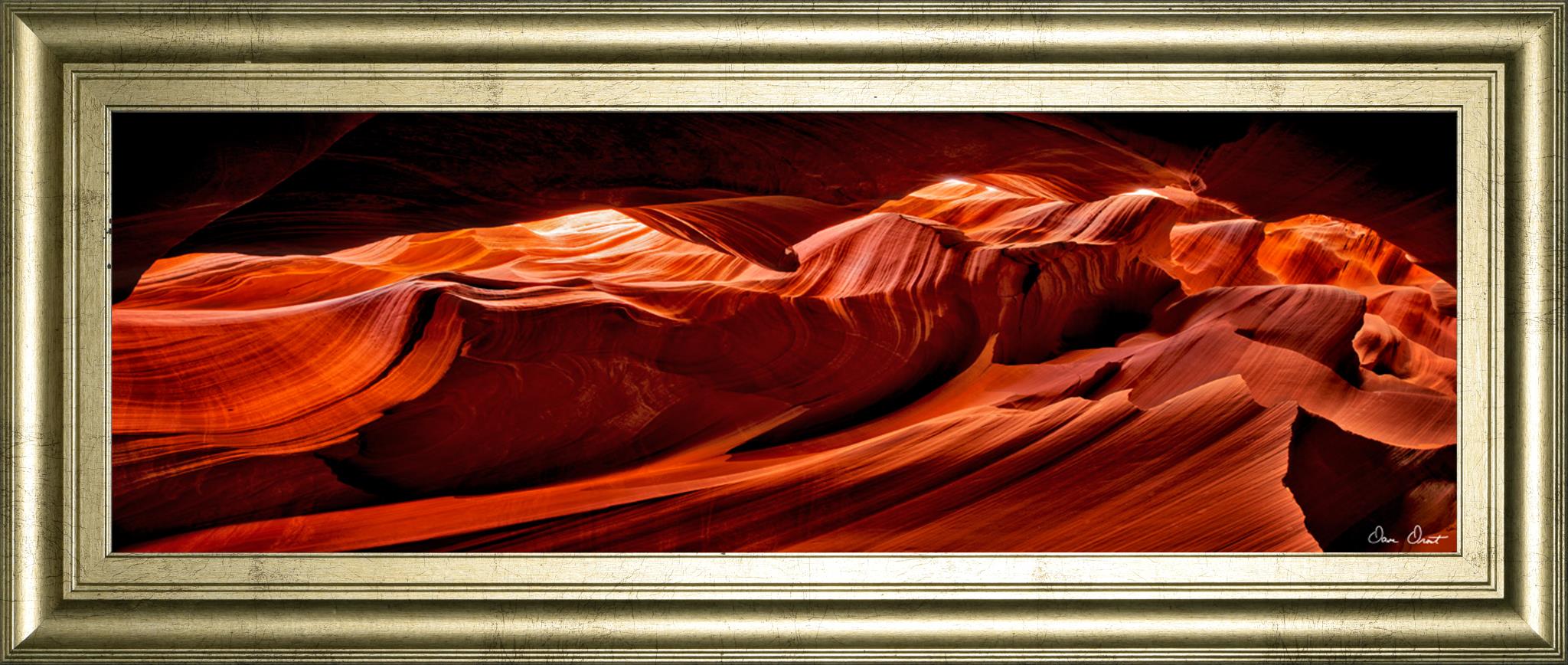 Sun Shining Through Canyon Viii By David Drost 18X42 Framed Print
