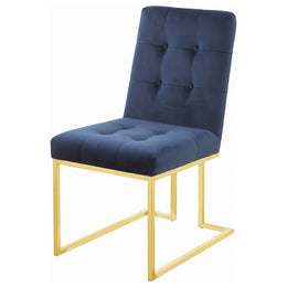 Cisco Velvet Upholstered Dining Side Chair Chrome (Set of 2)