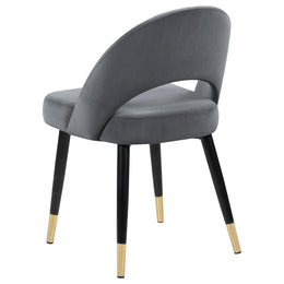 Lindsey Upholstered Dining Side Chair Black (Set of 2)