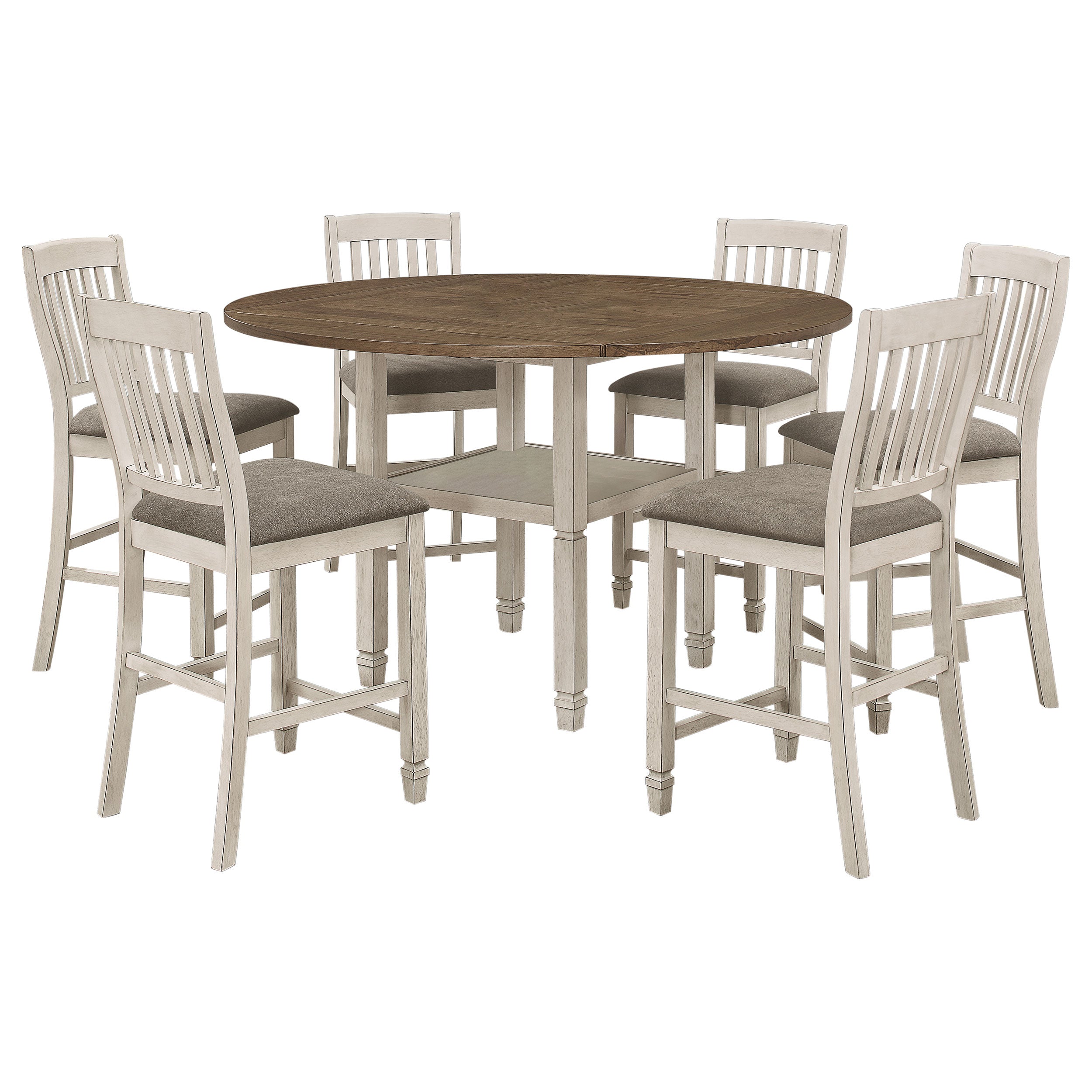 Sarasota Drop Leaf Counter Dining Set Rustic Cream