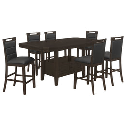 Prentiss Butterfly Leaf Dining Table Set Cappuccino