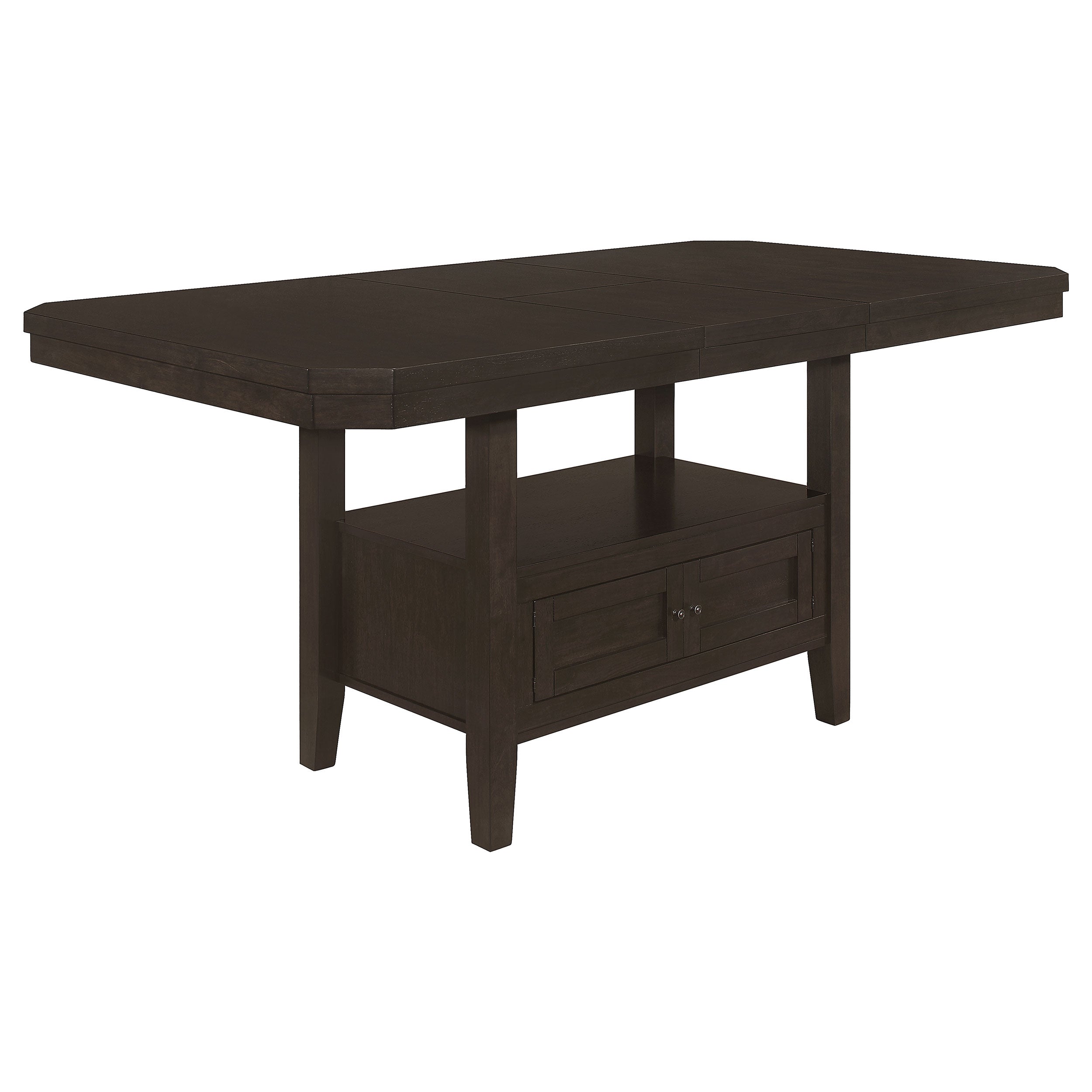 Prentiss Butterfly Leaf Dining Table Set Cappuccino