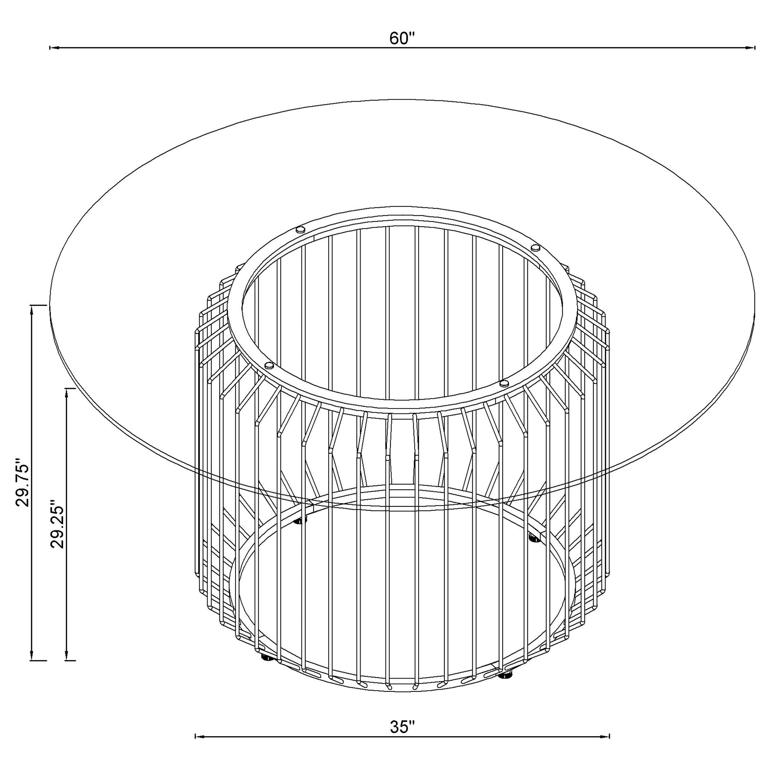 Veena Round Glass Top Dining Table Set Chrome