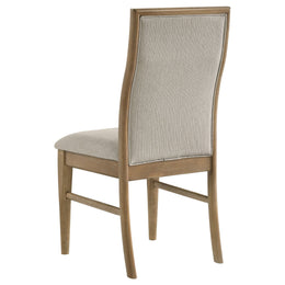 Adina Extension Dining Set Distressed Light Brown