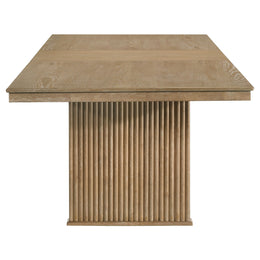 Adina Extension Dining Set Distressed Light Brown