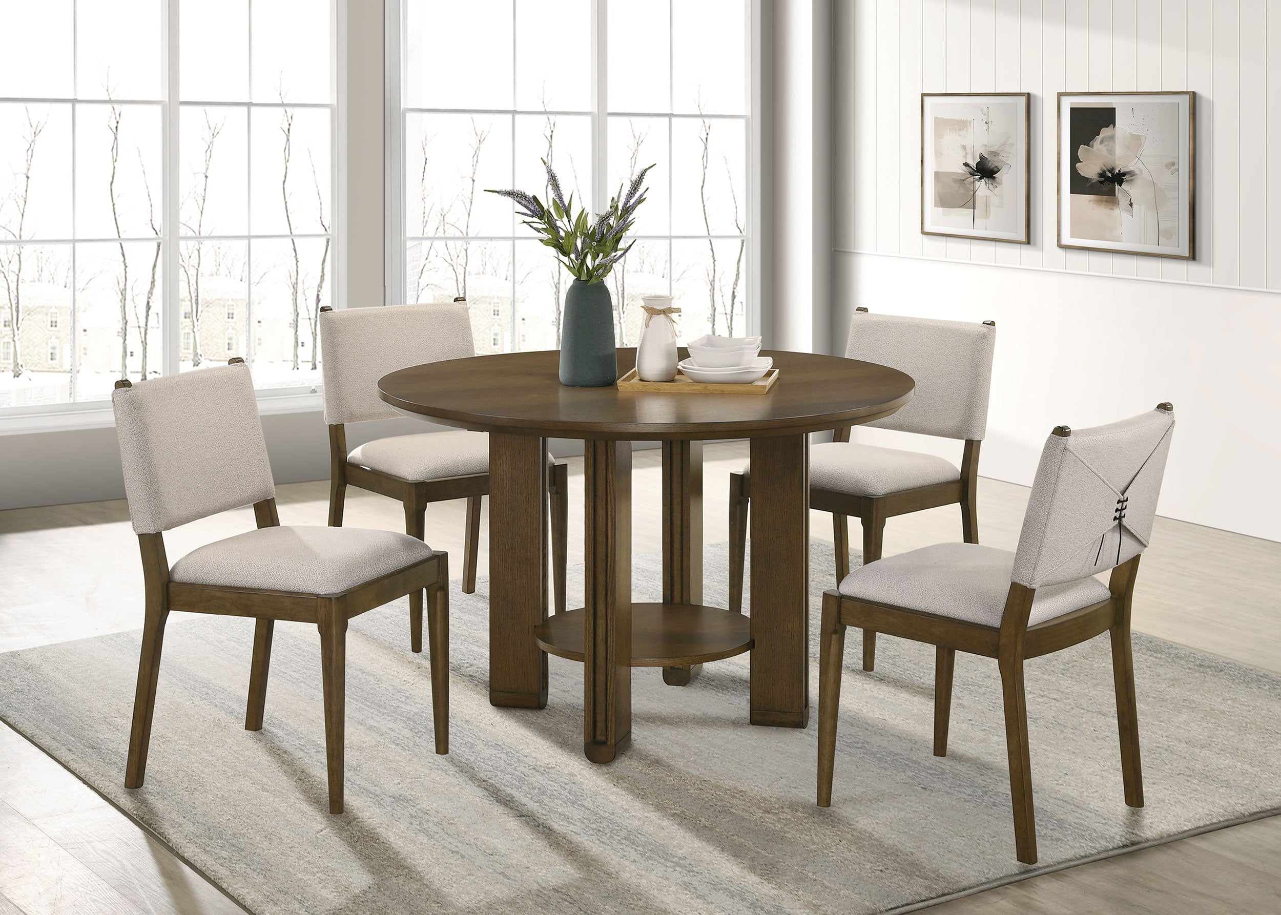 Ottowa 47-inch Round Counter Height Dining Table Brown