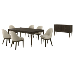 Reseda Rectangular Dining Set Ash Brown