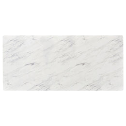 Mayer Rectangular 87-inch Faux Marble Dining Table White