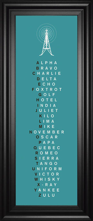 Phonetic Alphabet Ii By The Vintage Collection 18X42 Framed Print