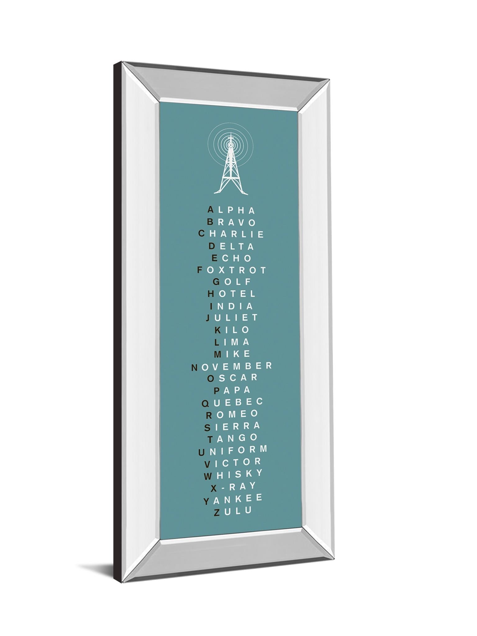 Phonetic Alphabet Ii By The Vintage Collection 18X42 Mirror Frame Print