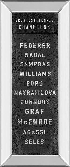 The Greatest Tennis Champions By The Vintage Collection 18X42 Mirror Frame Print