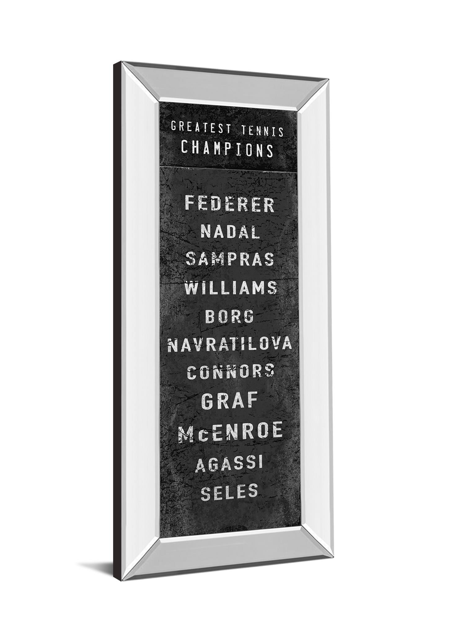 The Greatest Tennis Champions By  The Vintage Collection 18X42 Mirror Frame Print