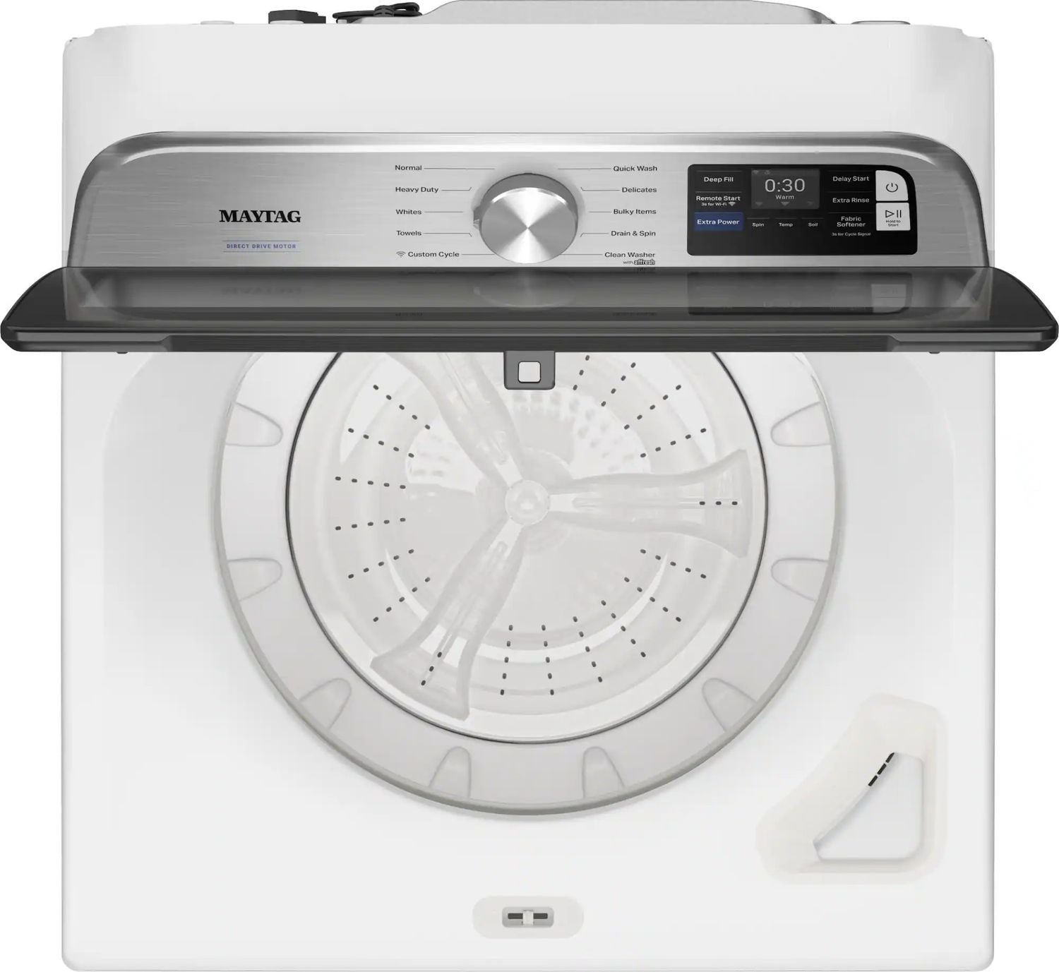 Package - Maytag - 5.3 Cu. Ft. High-Efficiency Smart Top Load Impeller Washer with Extra Power and 7.4 Cu. Ft. Smart Gas Dryer with Extra Power and Advanced Moisture Sensing - White