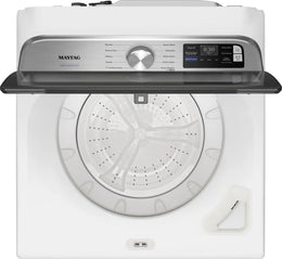 Package - Maytag - 5.3 Cu. Ft. High-Efficiency Smart Top Load Impeller Washer with Extra Power and 7.4 Cu. Ft. Smart Gas Dryer with Extra Power and Advanced Moisture Sensing - White