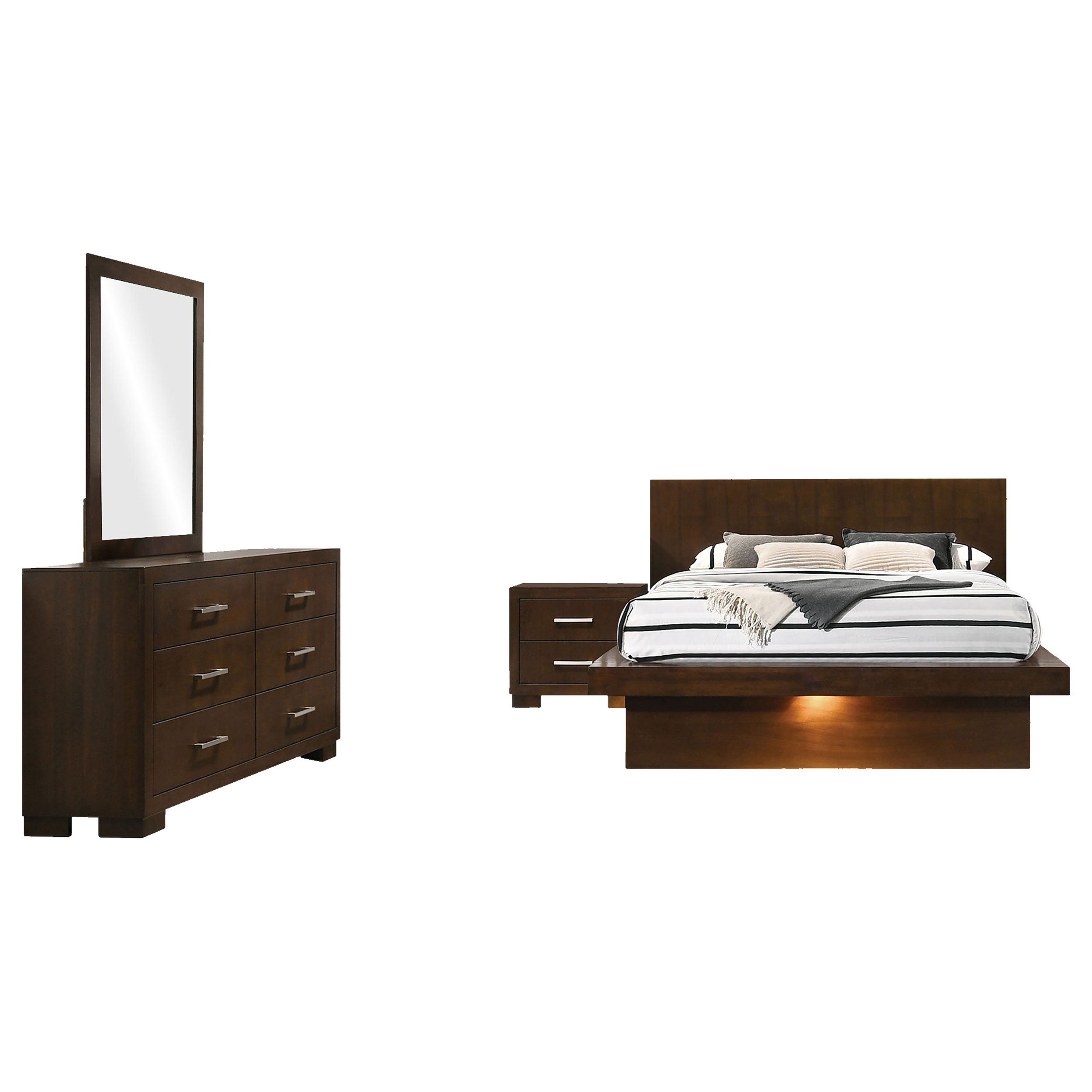Jessica California King Bedroom Set Cappuccino