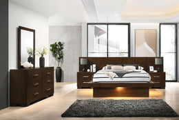 Jessica 5-piece Queen LED Bedroom Set Snow White