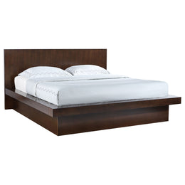 Jessica California King LED Storage Bookcase Bed Cappuccino