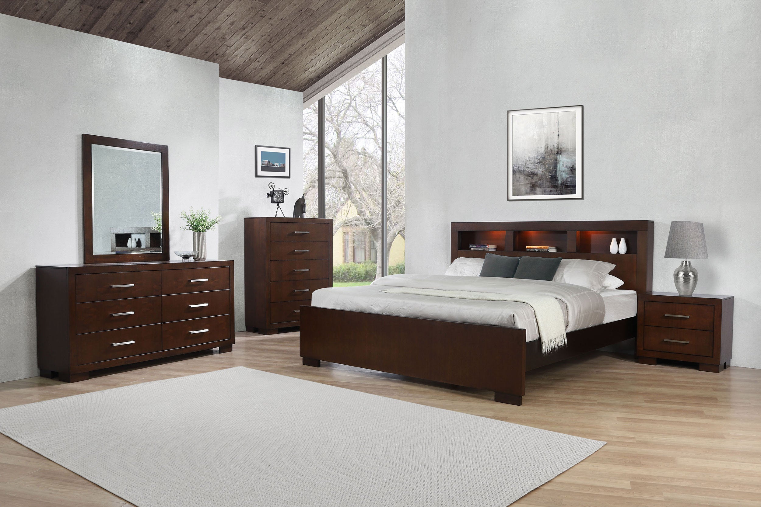 Jessica California King Bedroom Set Cappuccino