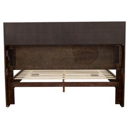 Jessica California King LED Storage Bookcase Bed Cappuccino