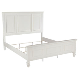 Sandy Beach 63-inch California King Panel Bed Cream White