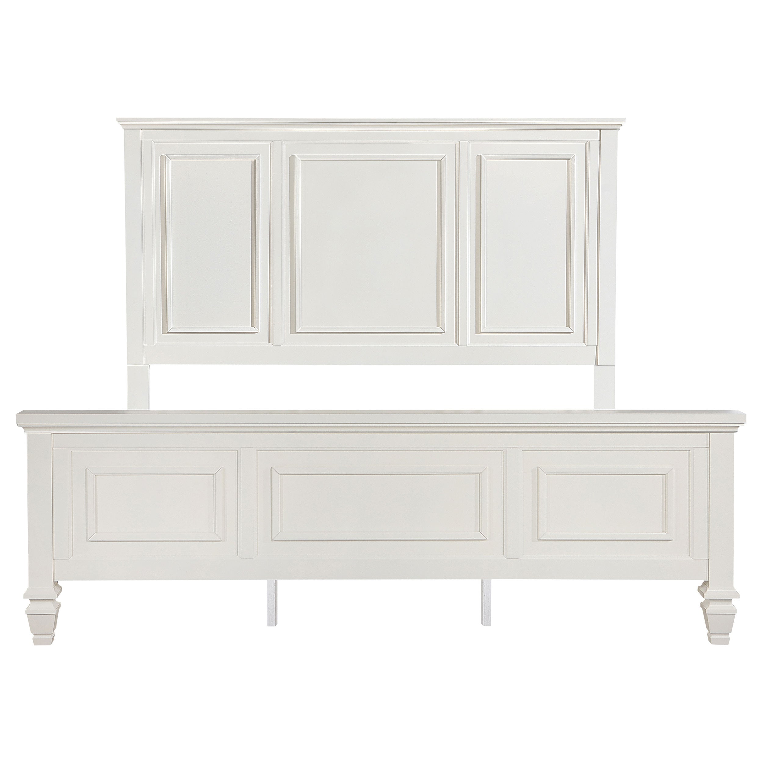Sandy Beach 63-inch California King Panel Bed Cream White