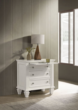 Sandy Beach 3-drawer Nightstand Black