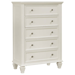 Sandy Beach 5-drawer Bedroom Chest Black