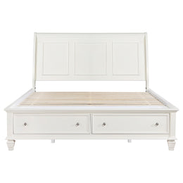 Sandy Beach 63-inch California King Panel Bed Cream White