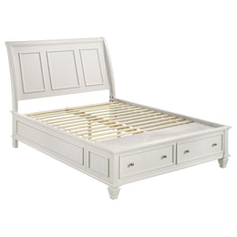 Sandy Beach 63-inch California King Panel Bed Cream White