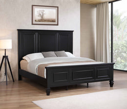 Sandy Beach 63-inch California King Panel Bed Cream White