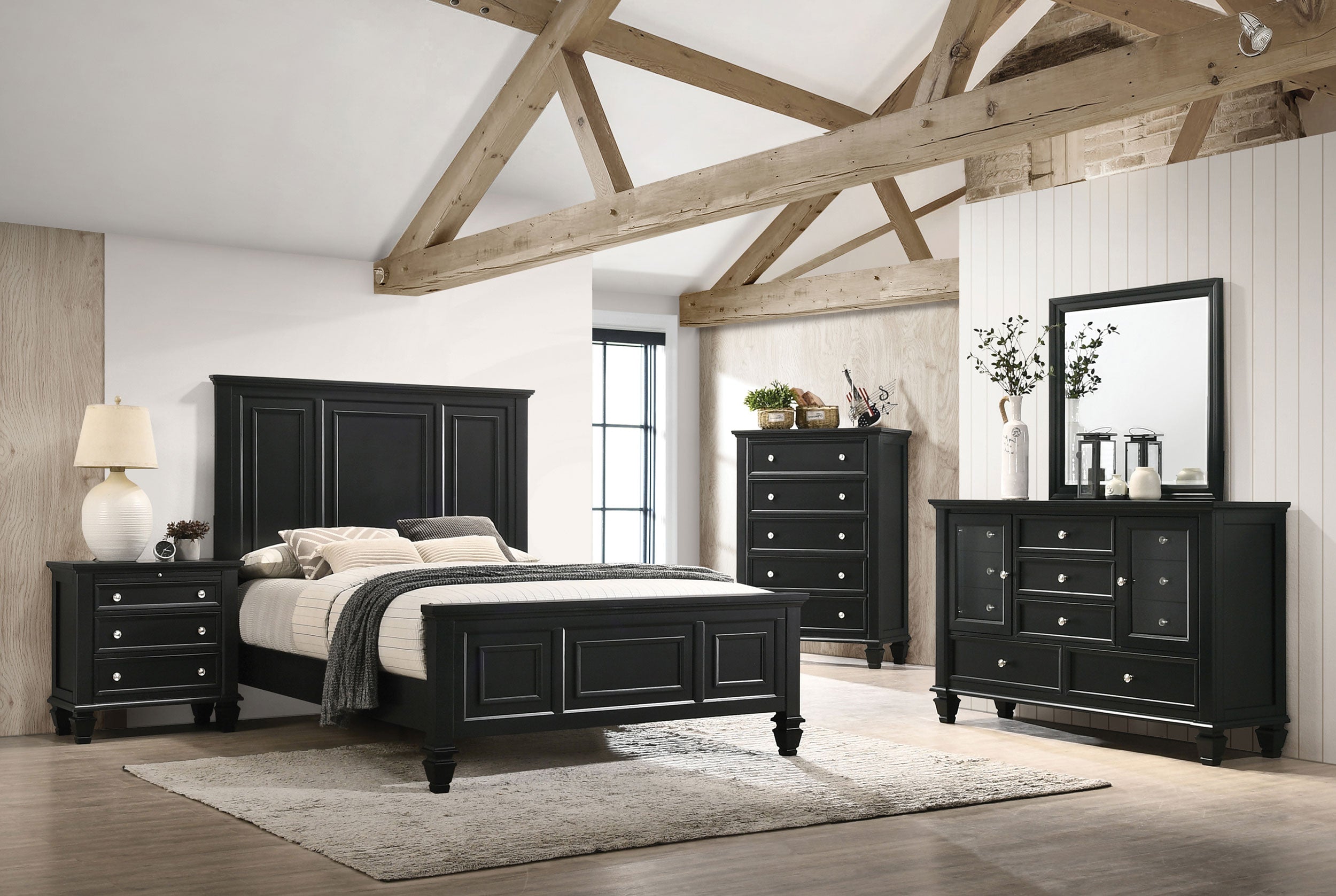 Sandy Beach California King Bedroom Set Black