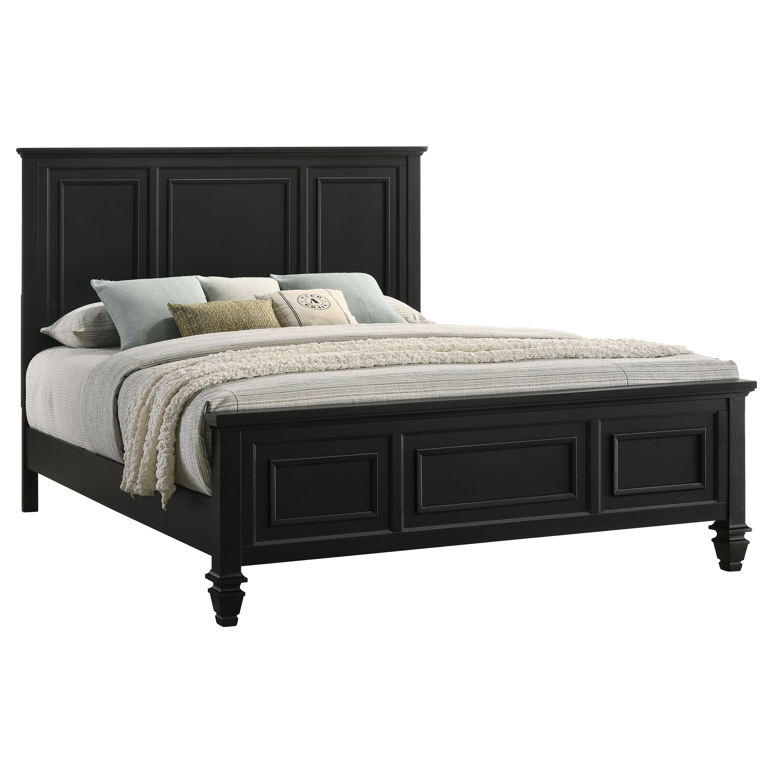 Sandy Beach 63-inch California King Panel Bed Cream White