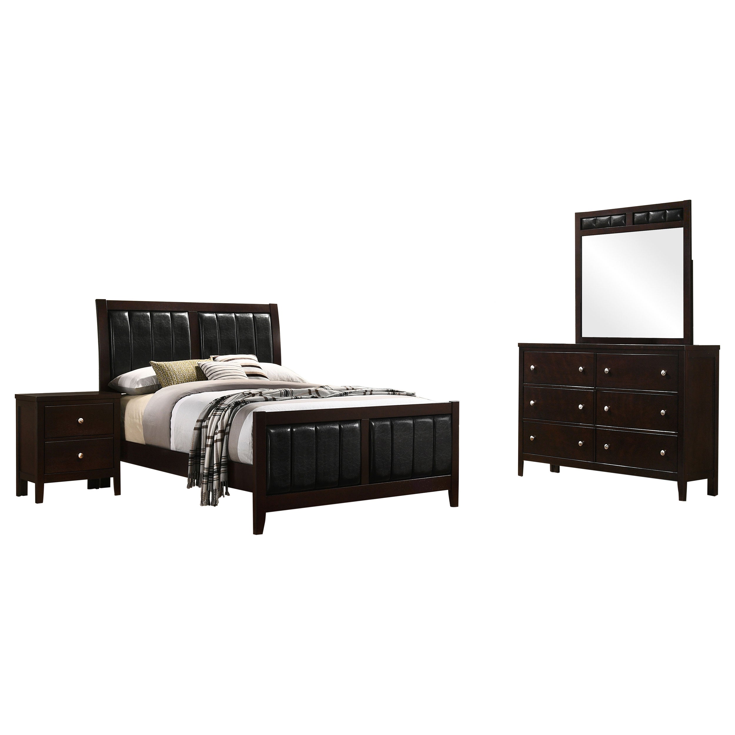 Carlton California King Bedroom Set Cappuccino