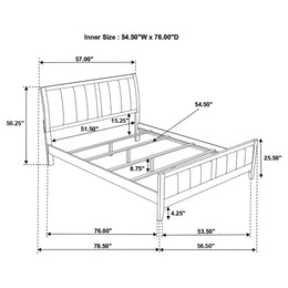 Carlton Wood California King Panel Bed Cappuccino