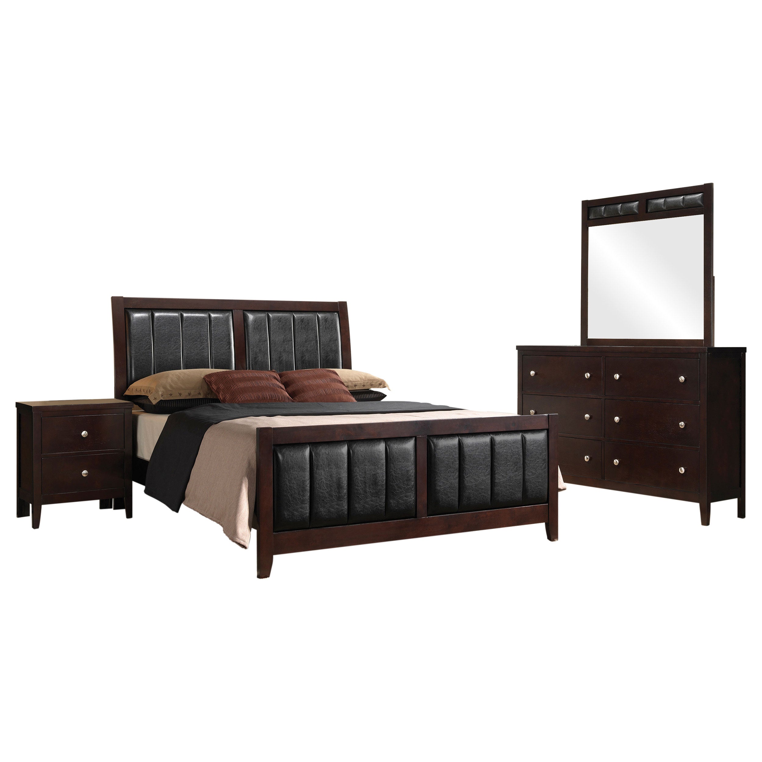 Carlton California King Bedroom Set Cappuccino