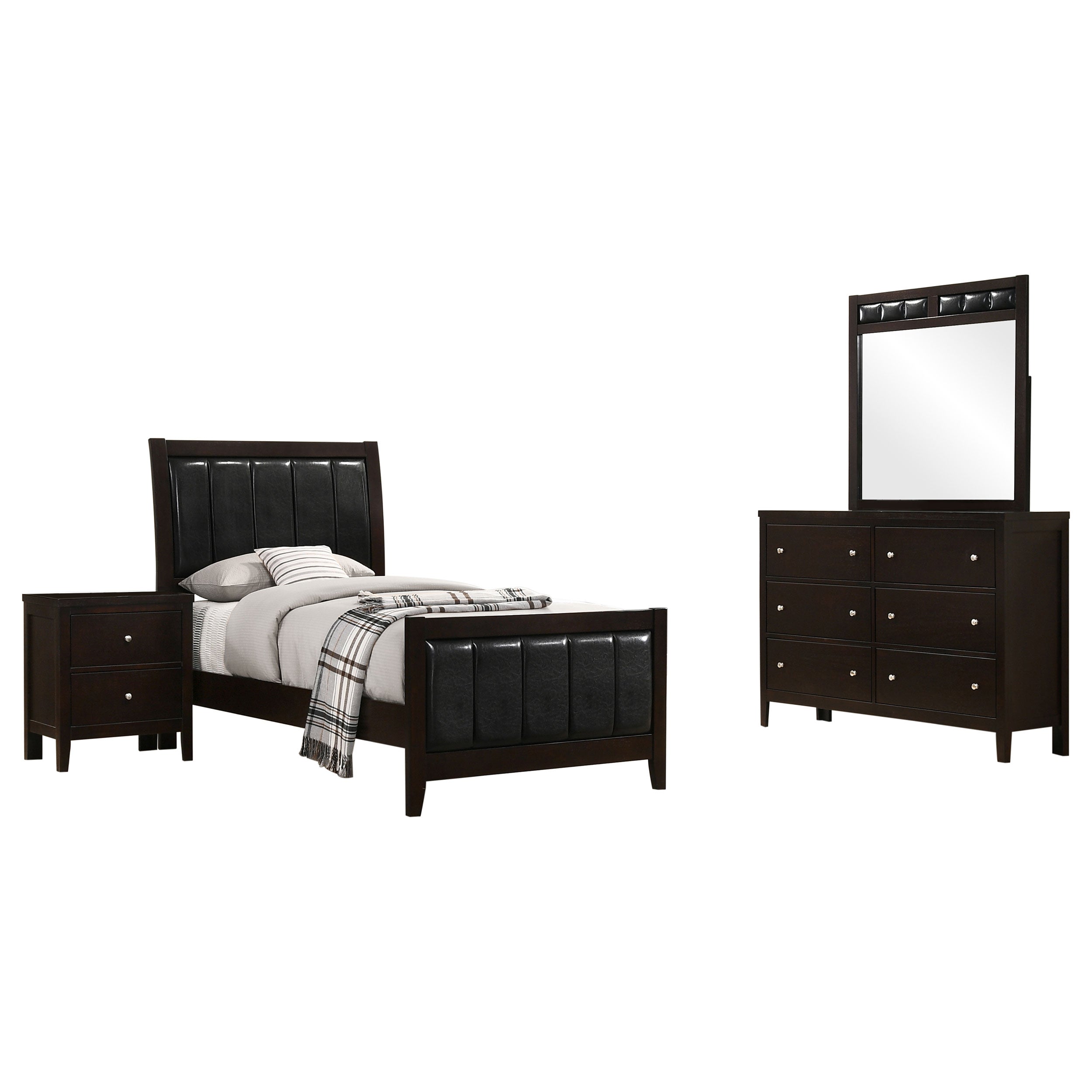 Carlton California King Bedroom Set Cappuccino