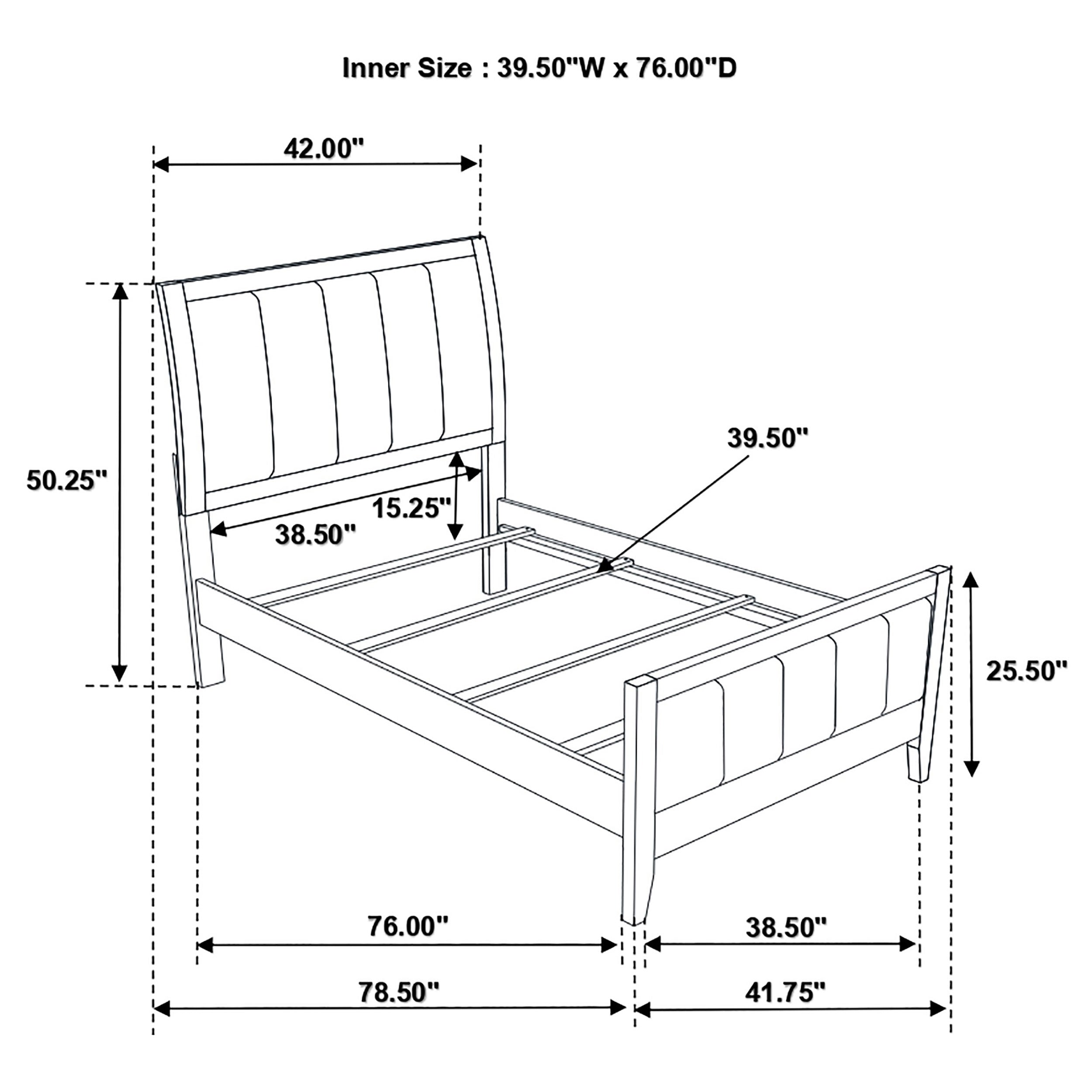 Carlton Wood California King Panel Bed Cappuccino