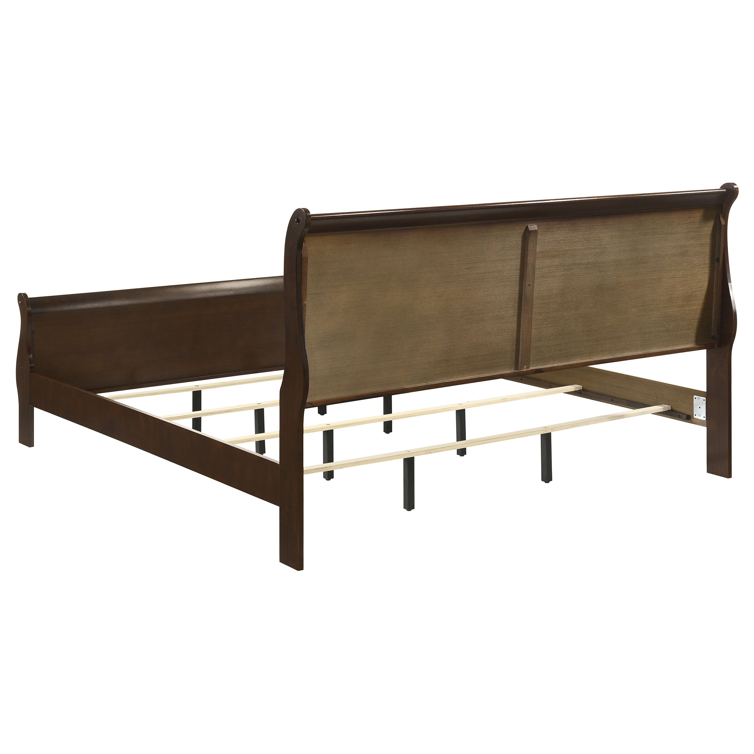 Louis Philippe 47-inch Sleigh Panel Bed White