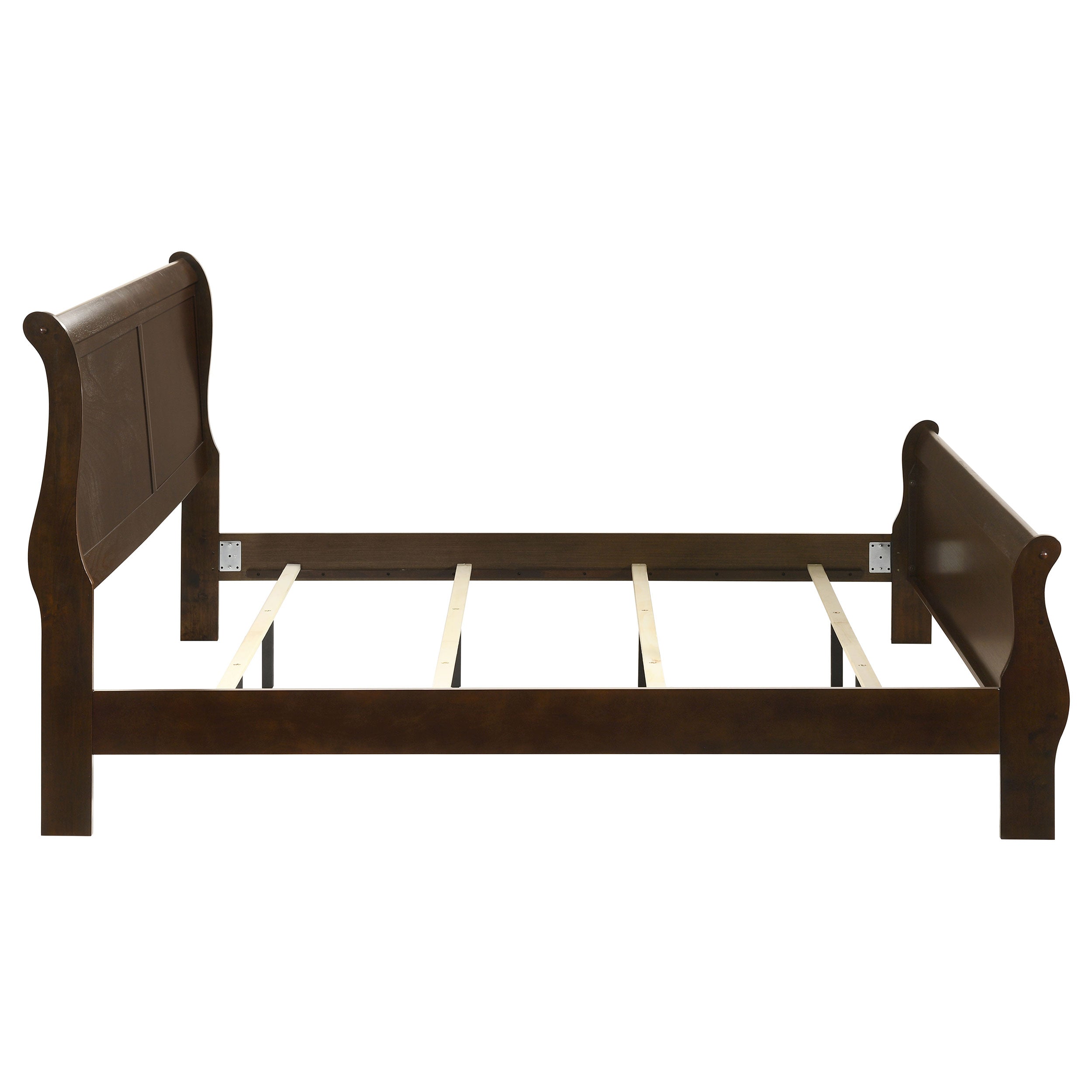 Louis Philippe 47-inch Sleigh Panel Bed White