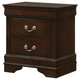 Louis Philippe 2-drawer Nightstand Bedside Table White