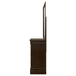 Louis Philippe 6-drawer Dresser and Mirror White