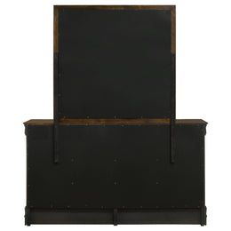 Louis Philippe 6-drawer Dresser and Mirror White
