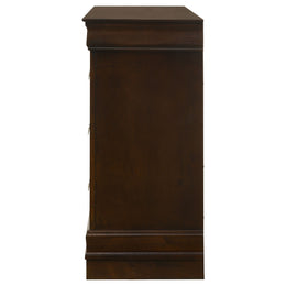 Louis Philippe 6-drawer Dresser and Mirror White