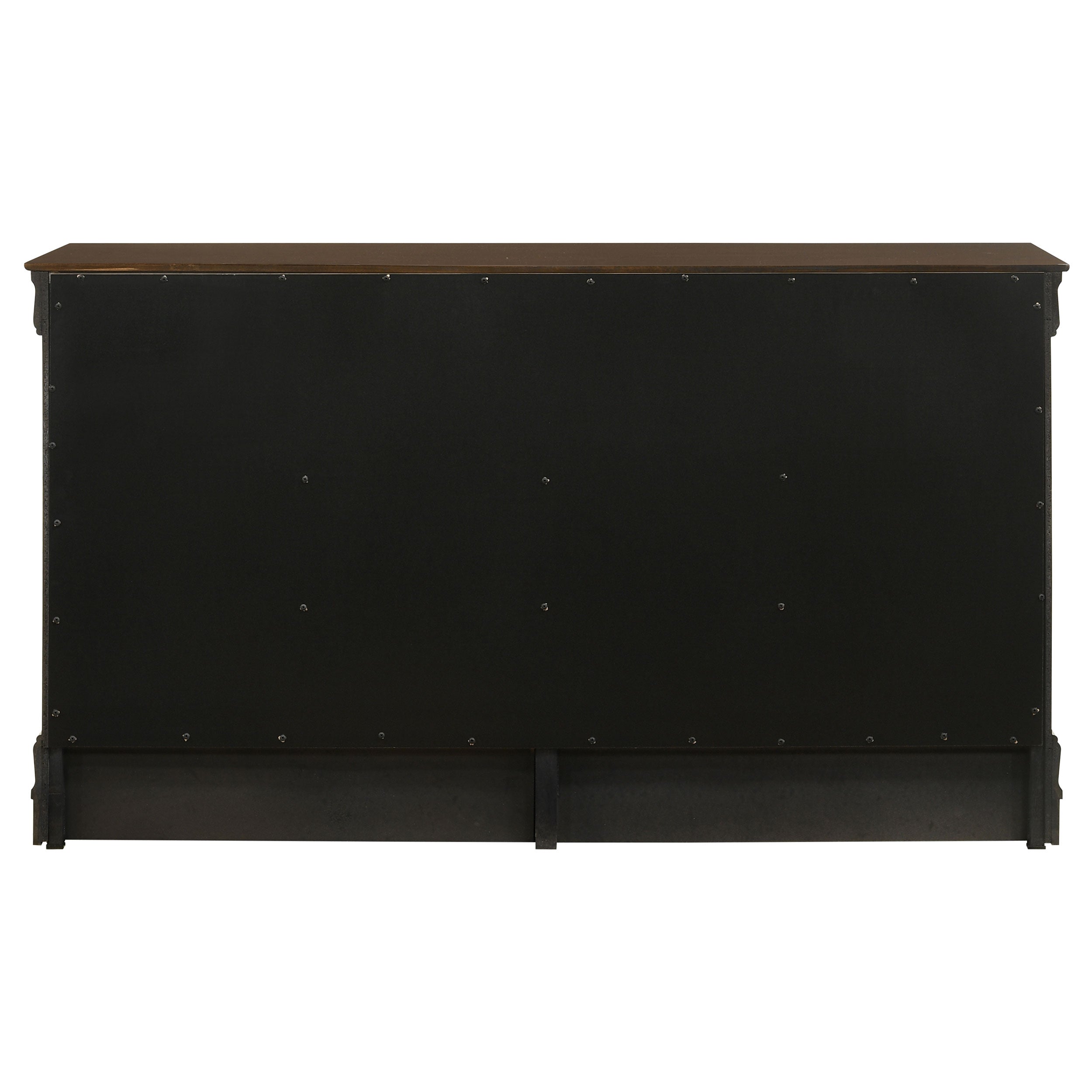 Louis Philippe 6-drawer Dresser and Mirror White