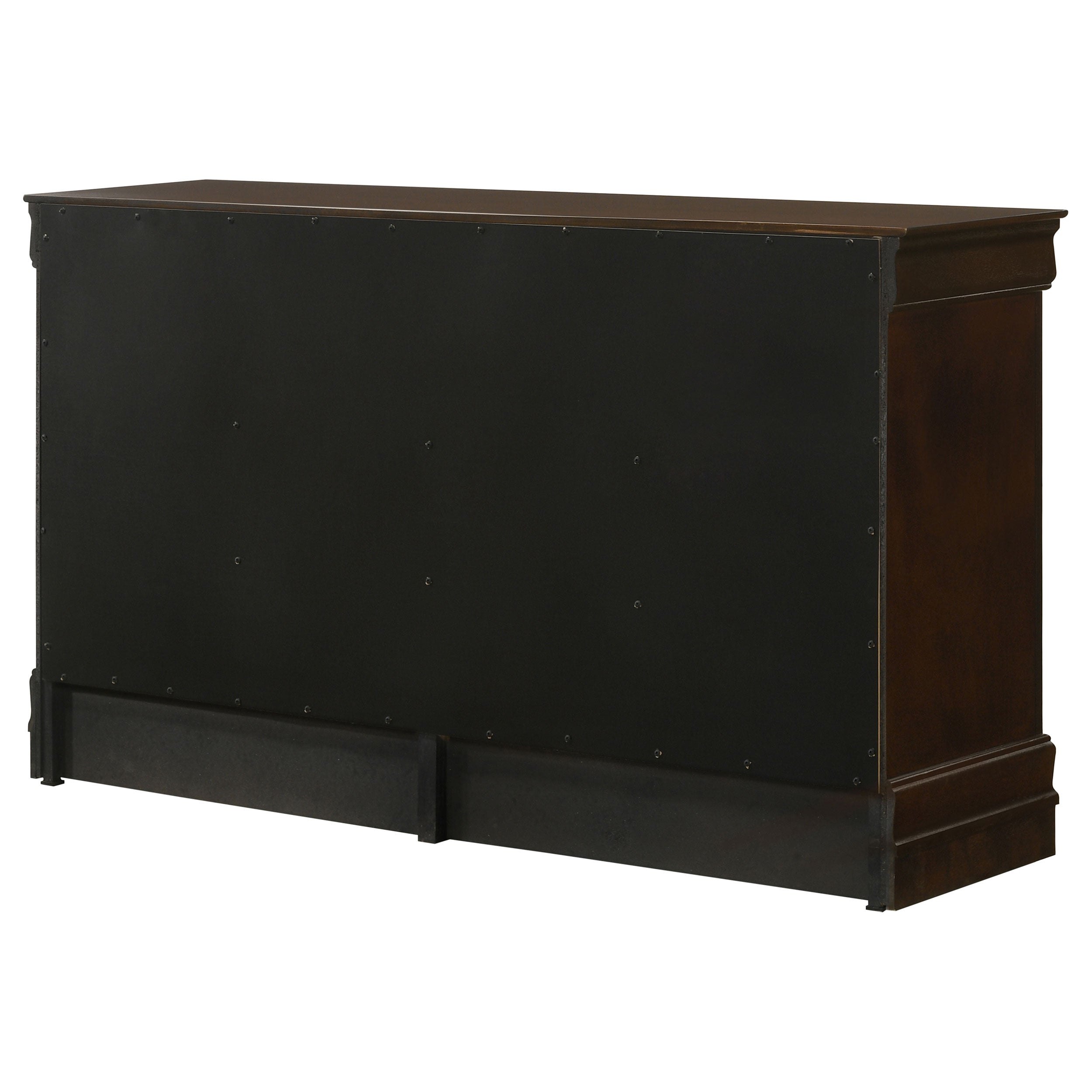 Louis Philippe 6-drawer Dresser and Mirror White